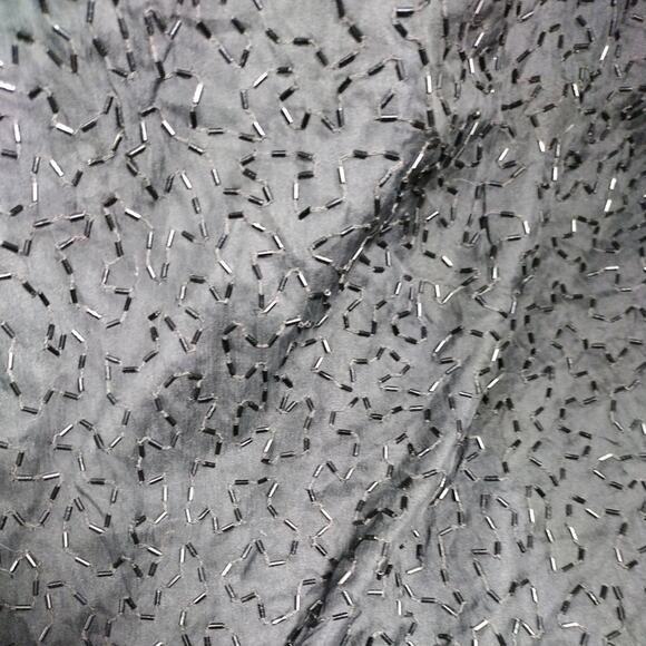 Lawrence Paris Silk Shell Beaded Eveningwear Gown Long Dress Size 12 Black - Picture 5 of 9